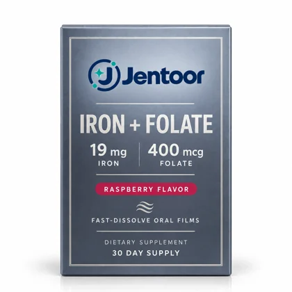 Iron & Folate Oral Films — illustrative Jentoor packaging