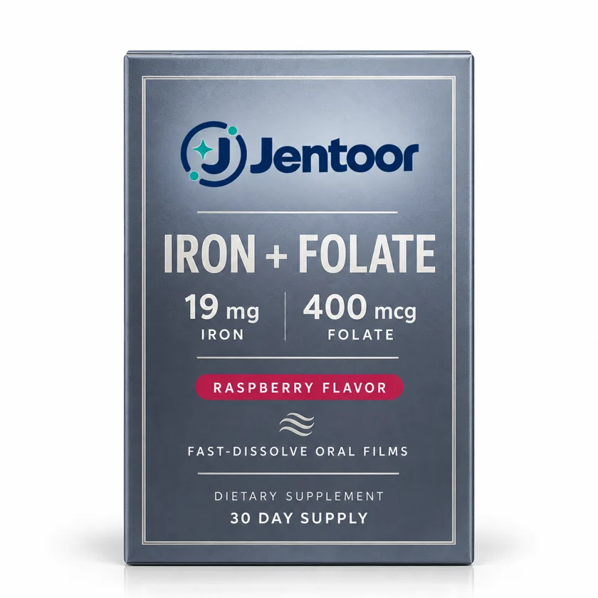 Iron & Folate Oral Films illustrative packaging