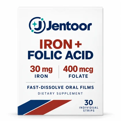 Iron & Folic Acid Oral Films — illustrative Jentoor packaging