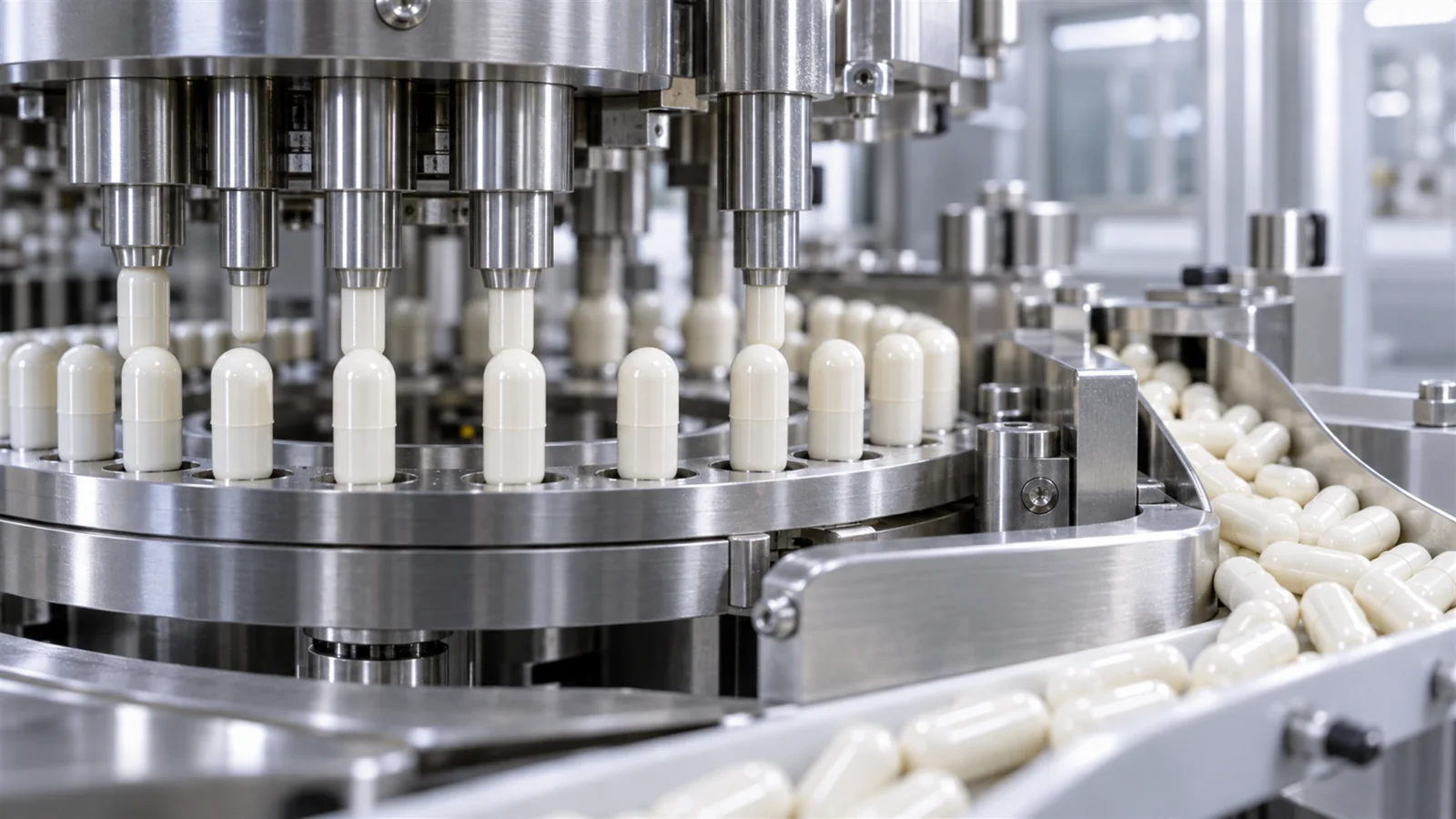 Capsule production equipment and product handling
